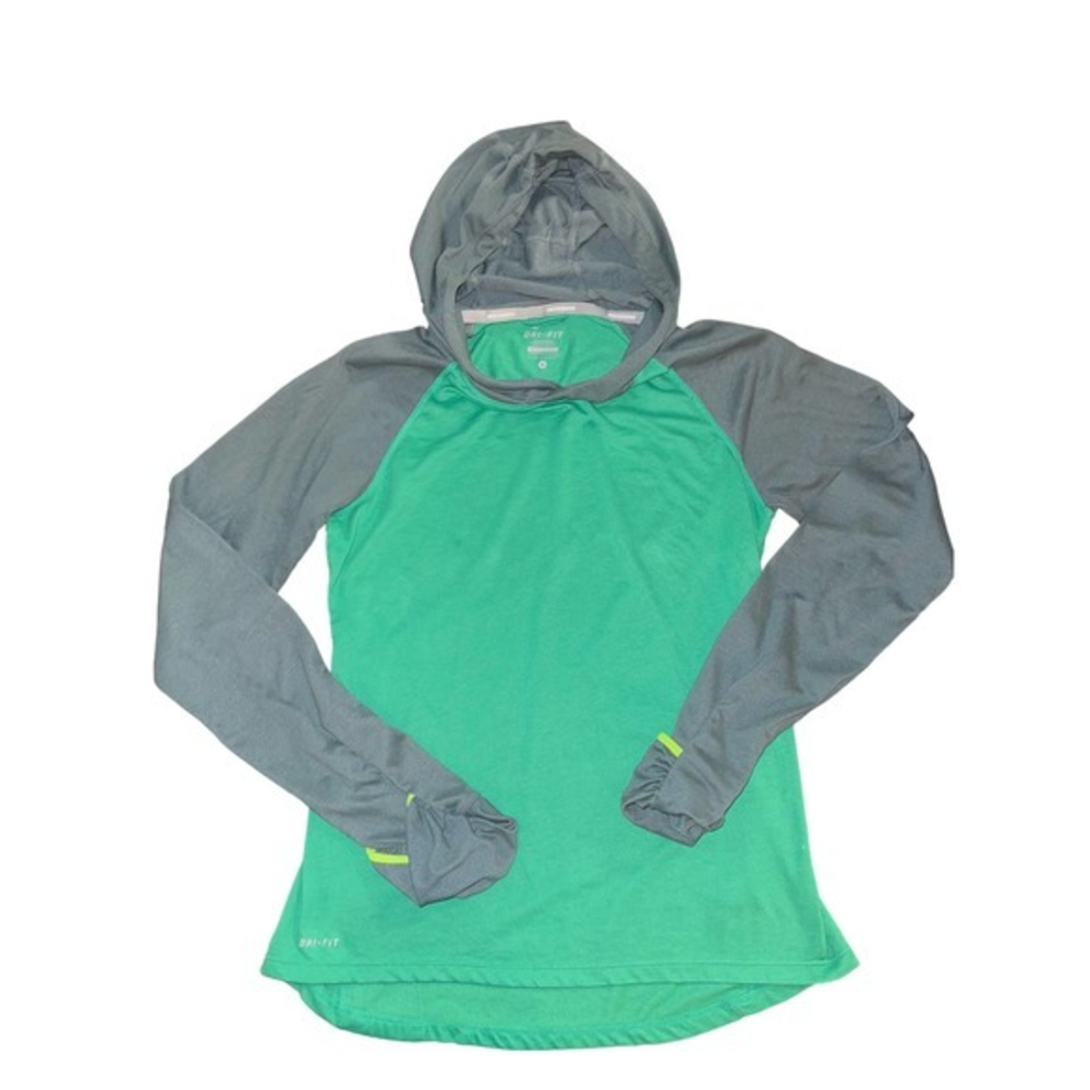 Nike‎ Running Green Long Sleeves Hoodie Size: Small
